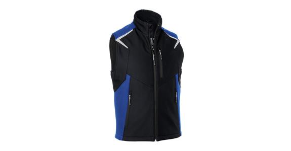 Softshell-Weste BODYFORCE schwarz/kornblumenblau Gr. M