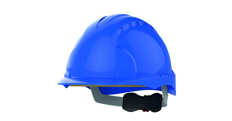 1093009756 Industrial hard hat EVO®3 non-vented 30 mm Euro slot mount blue