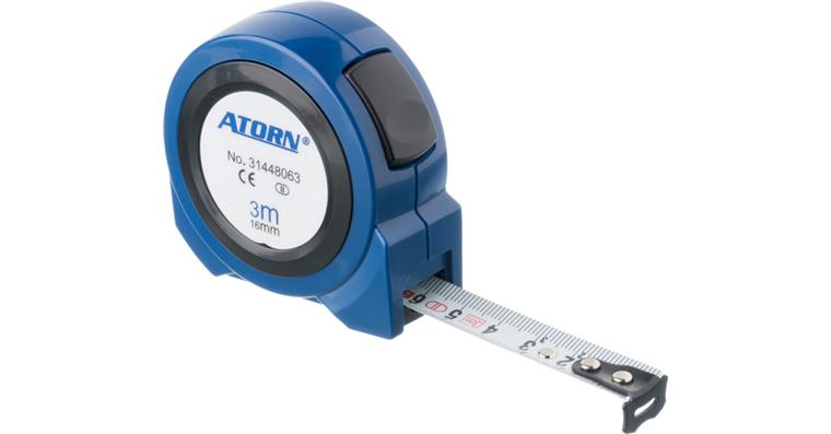 ATORN Rollbandmaß 3 m EG-Klasse II Self Lock