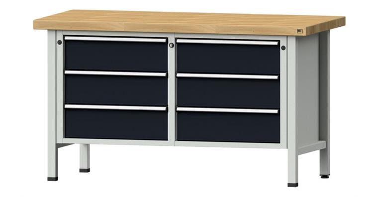 Cabinet workbench model 108 V universal plate height 850 mm RAL 7035/7016