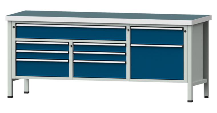 Cabinet workbench model 282 V universal plate height 900 mm RAL 7035/5010