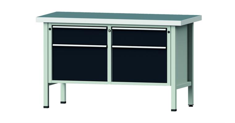 Cabinet workbench model 205 V universal plate height 900 mm RAL 7035/7016