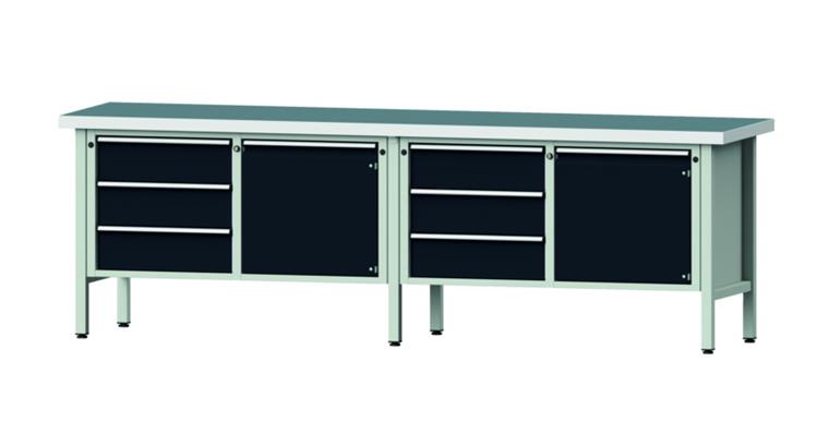 Cabinet workbench model 106 V universal plate height 900 mm RAL 7035/7016