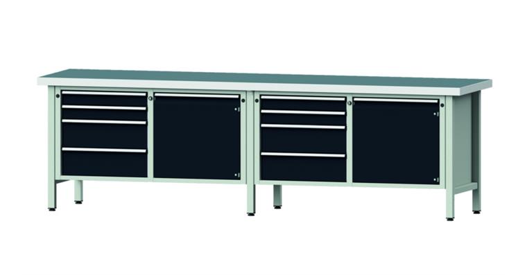 Cabinet workbench model 131 V universal plate height 850 mm RAL 7035/7016