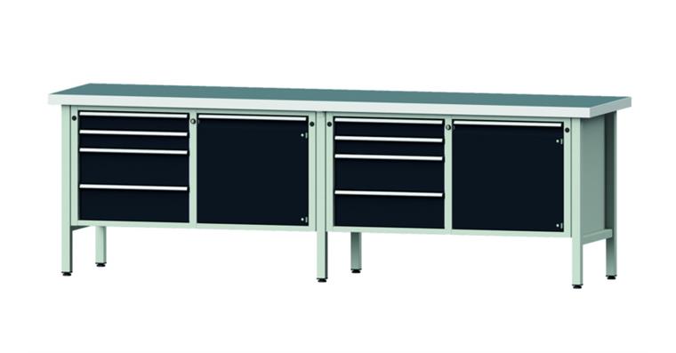 Cabinet workbench model 131 V universal plate height 900 mm RAL 7035/7016