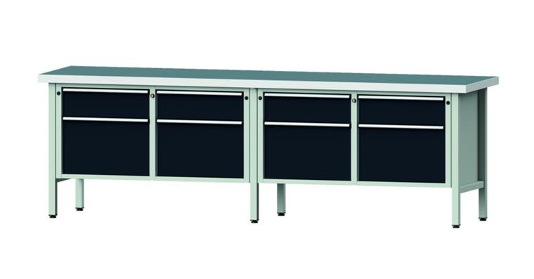 Cabinet workbench model 205 V universal plate height 900 mm RAL 7035/7016