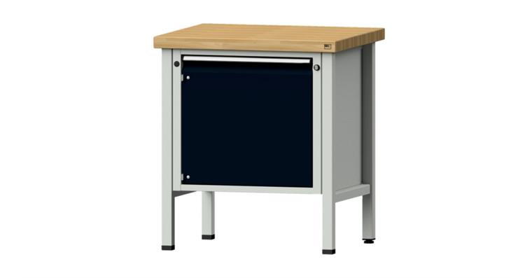 Cabinet workbench BSP 800x700x900 mm 1 door RAL7035/7016