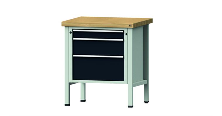 Cabinet workbench BSP 800x700x900 mm 3 drawers 90/180/270 mm RAL7035/7016
