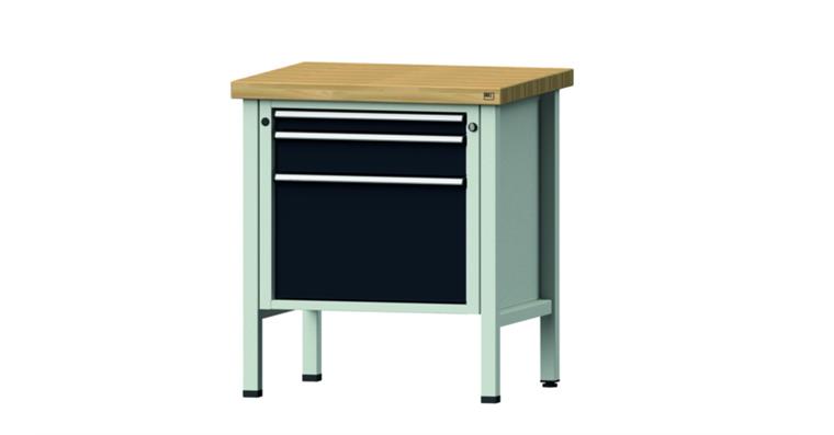 Cabinet workbench BSP 800x700x900 mm 3 drawers 60/120/360 mm RAL7035/7016