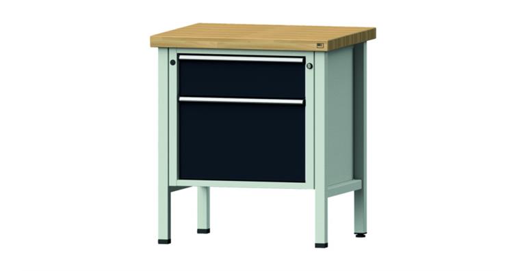 Cabinet workbench BSP 800x700x900 mm 2 drawers 180/360 mm RAL7035/7016