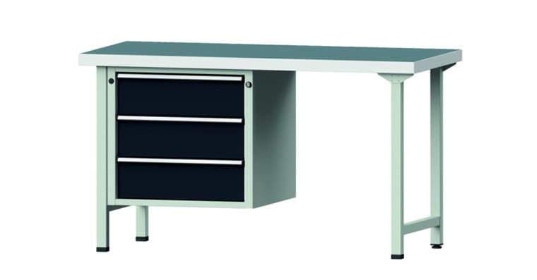Kombiwerkbank 1500x700x850mm Modell 706V Universal-Platte RAL7035/7016