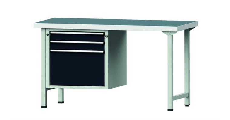 1082078661 Combination workbench 1500x700x850mm model 702V universal plate RAL7035/7016