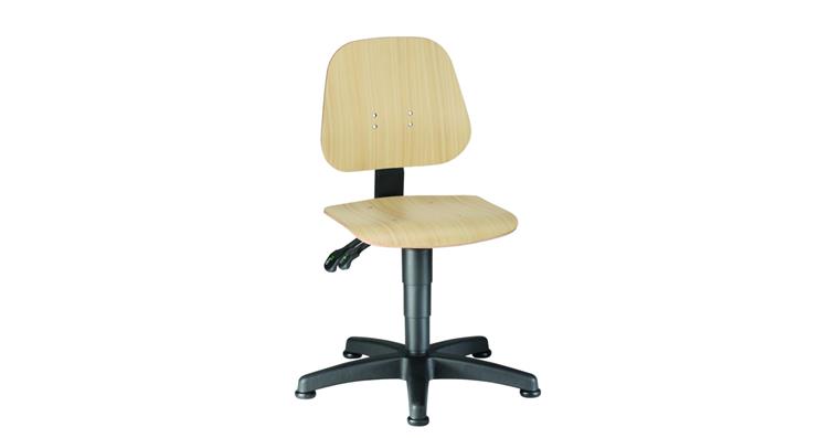 1082437201 Arbeits-Drehstuhl Unitec mit Bodengleiter Sitzhöhe 440-620 mm Buche
