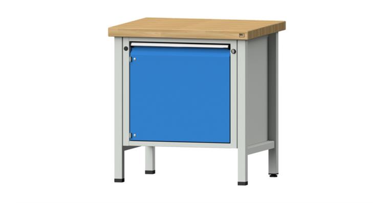 Cabinet workbench BSP 800x700x850 mm 1 door RAL7035/5012