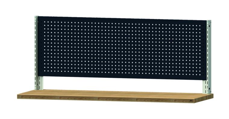 1082254106 Workbench superstructure WxH 2000x800 mm 1x perforated metal plate RAL 7035/7016