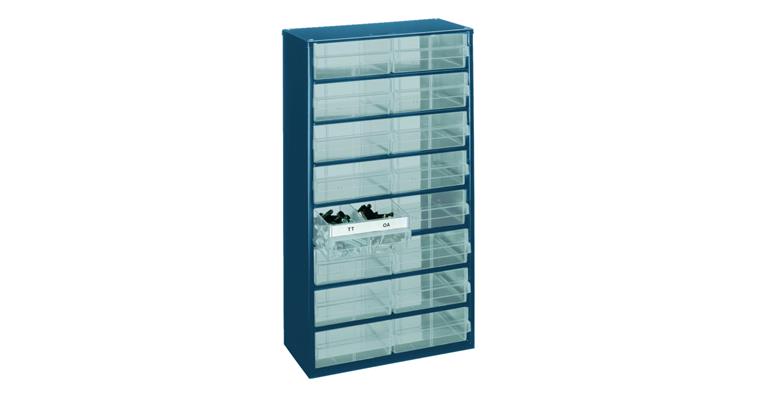 Steel magazine with 16 box drawers