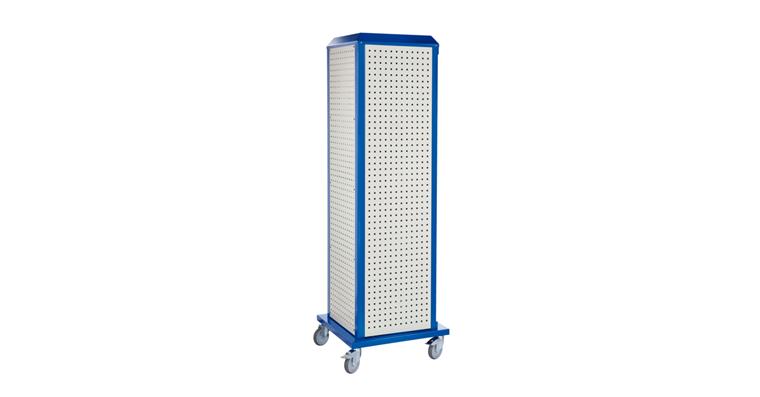 1082394311 ®RasterPlan Tooltower mobil 2175 x 700 x 700mm 7035/5010 ohne Tür + 4xLochplatte