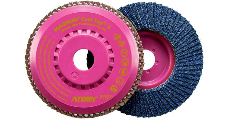 ATORN Fächerschleifscheibe Korn 80 125 mm  Träger aus Kunststoff