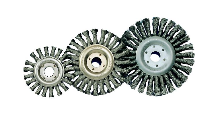 ATORN Rundbürste Durchmesser 115 mm, 22,2 Gezopfter V2A Draht 0,5 mm