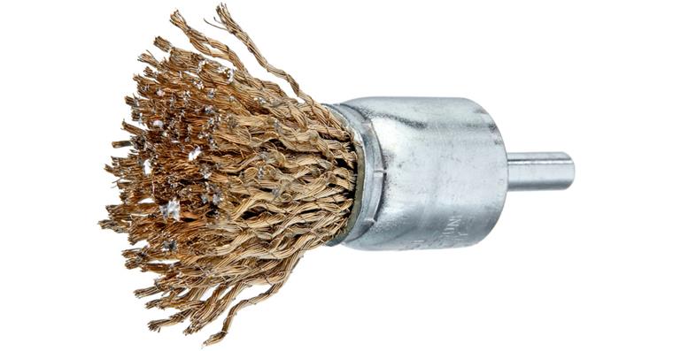 ATORN wire end brush, 28 x 45 x 30 mm, shank 6 mm, stranded wire, 0.20 mm