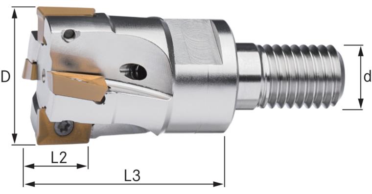 ATORN WSP Einschraubfräser 90 Grad D=40,0mm für APKT1604