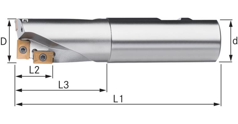 ATORN WSP Bohr-/Senkfräser 90 Grad D=25x25x110 mm