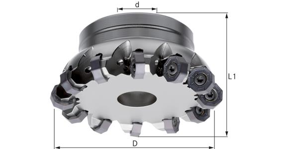 ATORN HPC-Planmesserkopf 45 Grad Durchmesser 100,00 mm Z=12
