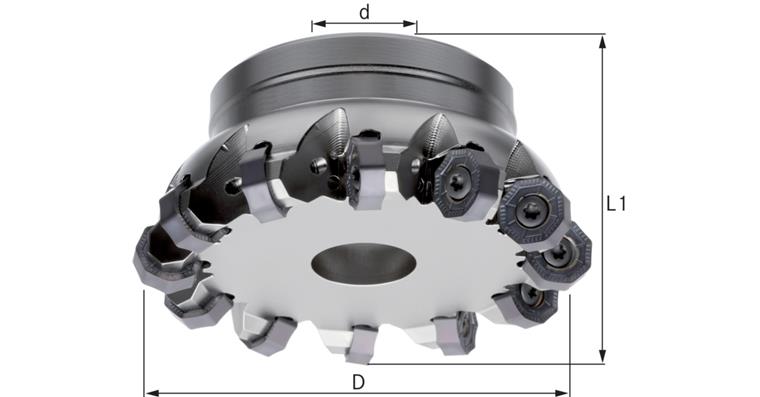 ATORN HPC 45 degree face milling cutter head, diameter 32.00 mm Z=4