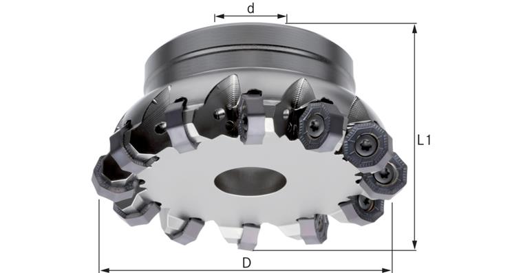 ATORN HPC-Planmesserkopf 45 Grad Durchmesser 80,00 mm Z=10