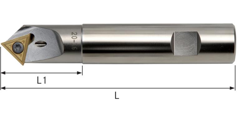 ATORN Wendeschneidplatten Fasen- und Zentrierfräser 45 Grad L=115 mm D=20,0 mm