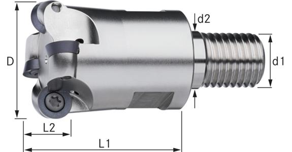 ATORN Aufschraubkopierfräser Durchmesser 32,0 mm, Z2, Gewindeschaft M16