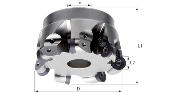 ATORN Kopiermesserkopf Durchmesser 80mm, Z7, d2 = 27mm