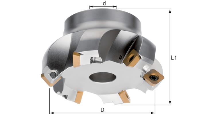 ATORN Planfräser 45 Grad 63,0 mm Z=5 für SEET/SEEW 1204