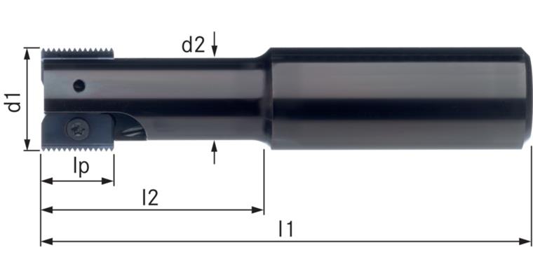 ATORN Halter Gewindefräser Zweischneider Stahl Gr. 30 40 mm HB