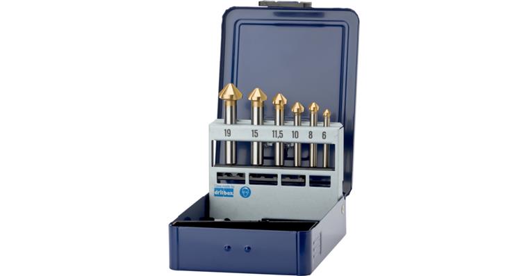 ATORN countersink set, 90°, HSS-TiN, T=3, 10.4/16.5/20.5/25.0 mm