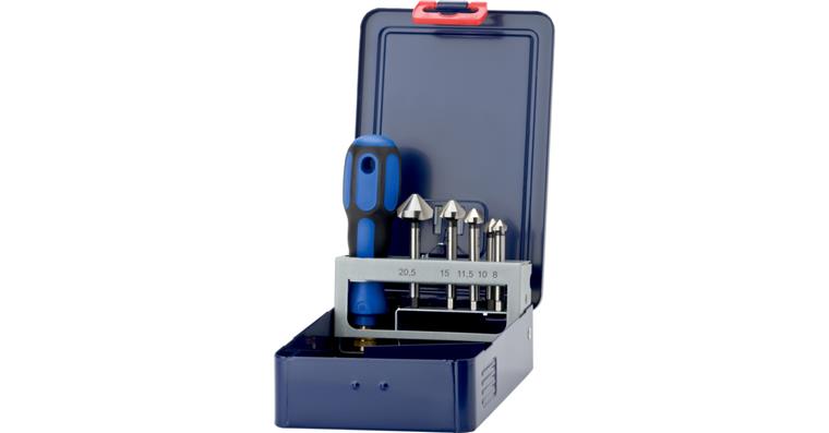 ATORN manual deburring tool set 90° HSS T3 with hexagonal shaft 8-20.5mm