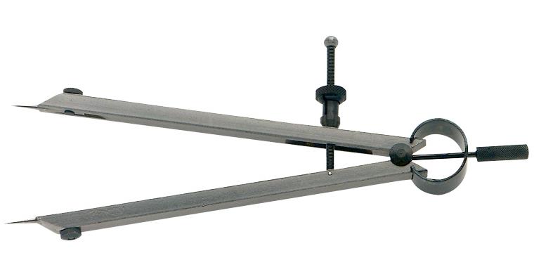 ATORN Federspitzzirkel mit HM-Spitzen Länge 150 mm