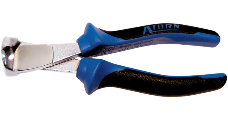 ATORN heavy-duty end cutting nippers, 160 mm, polished, 2-component grip covers