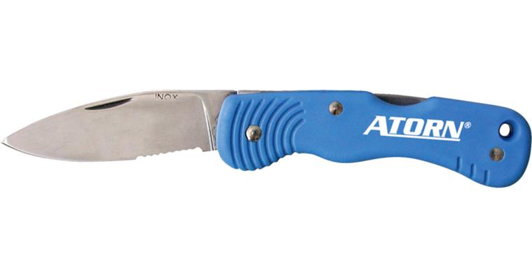 ATORN Arbeitsmesser 190 mm mit blauen Griffschalen