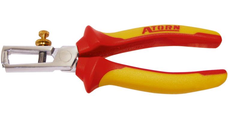 ATORN VDE-Abisolierzangen 160 mm verchromt 2-Komponenten-Griff
