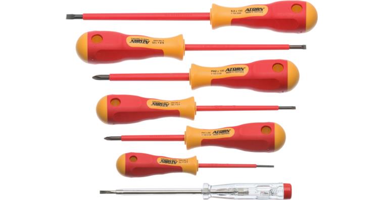 ATORN VDE screwdriver set, 7 pieces, 2.5/3.0//4.0/5.5/6.5/PH 1, PH 2