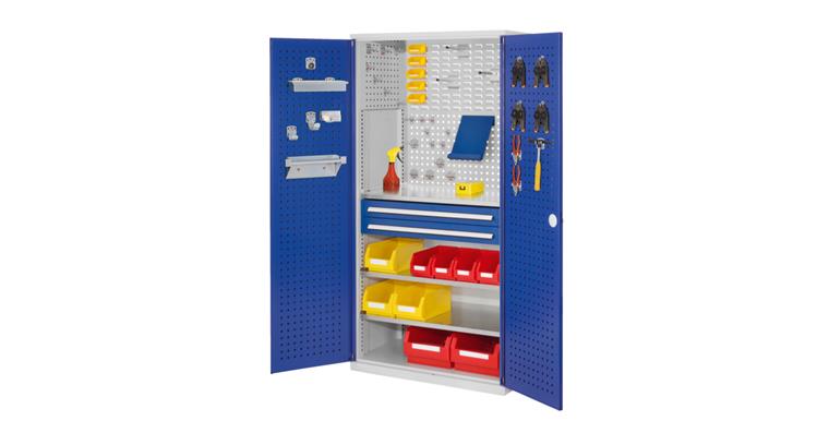 1082555302 Cabinet with perforated panel door, MOD.1, 7035/5010
