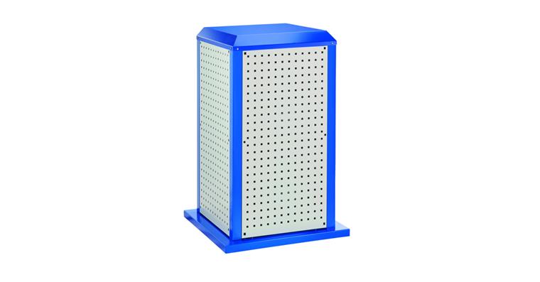 ®RasterPlan Tooltower stationär 1100x700x700mm 7035/5010 ohne Tür + 4xLochplatte