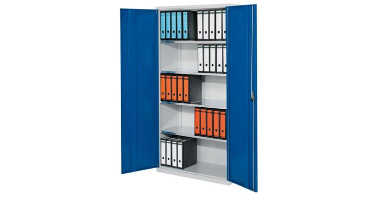Universal-Flügeltürschrank 1950 x 1000 x 500 mm RAL 7035/5010