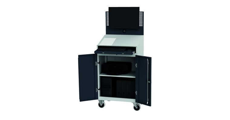 1084572301 Computerwagen 680 x 500 x 1610 mm RAL 7016