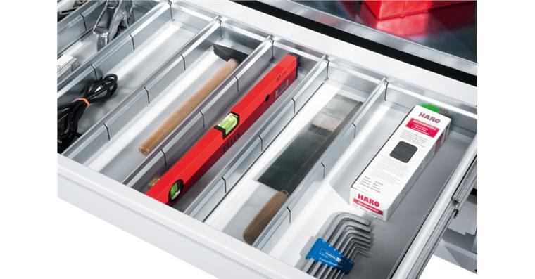 Drawer divider with separating plates for cabinet width 1200mm cat. no. 85127
