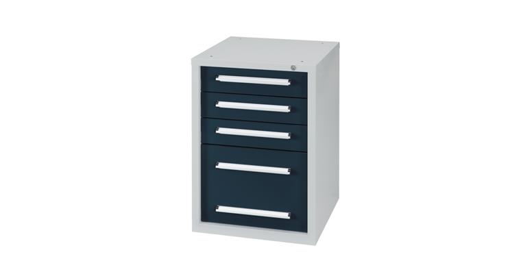 Undercounter cabinet W572XD600XH800 mm 4 drawers RAL7035/7016