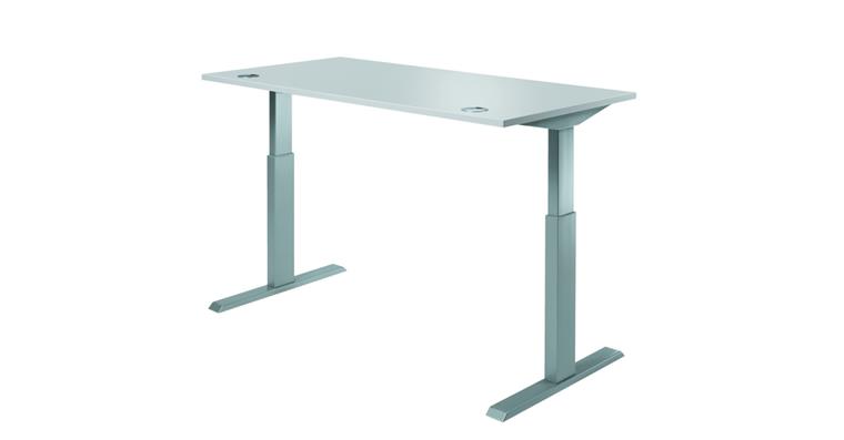 Sitting/standing desk pro. H715-1,205 x W1,800 x D800 mm decor light grey