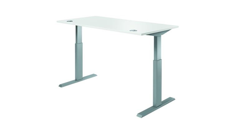 Sitting/standing desk pro. H715-1,205 x W1,200 x D800 mm decor white
