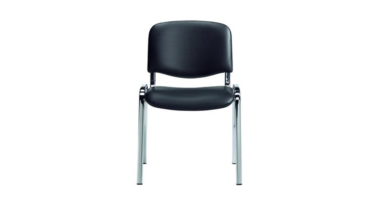Besucherstuhl Basic Kunstleder schwarz
